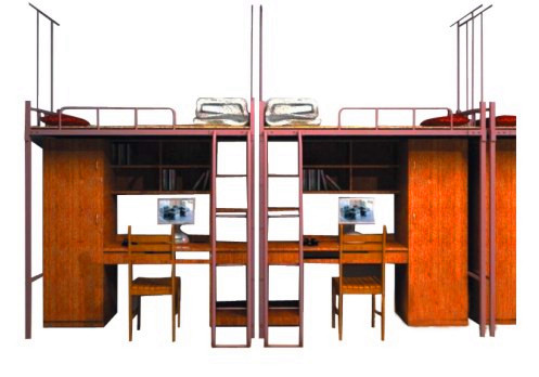 1038雙人鋼木配套公寓床